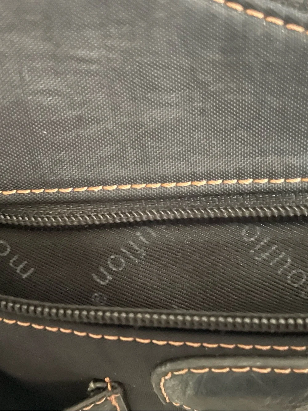 Mouflan Black Crossbody Messenger Bag